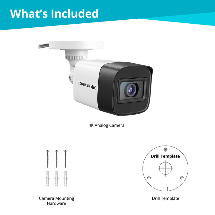 Defender 4K Ultra HD Wired Additional Security Camera V2