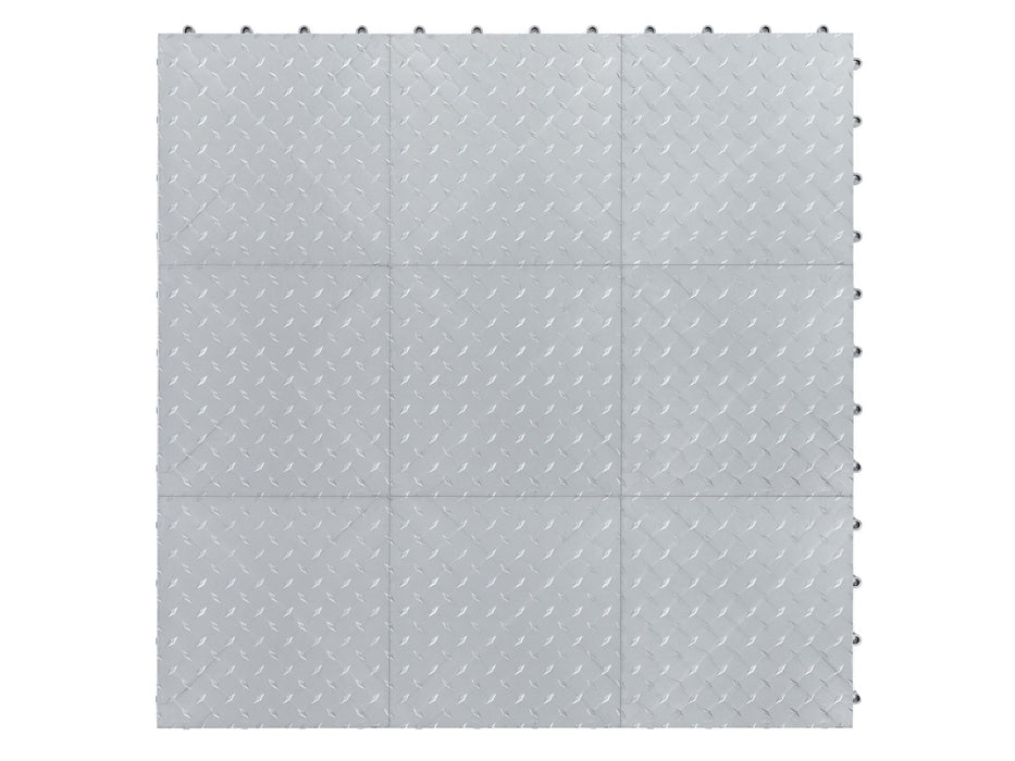 NewAge 12in x 12in Diamond Plate Pattern Polypropylene Garage Flooring Tiles (48-Pack)