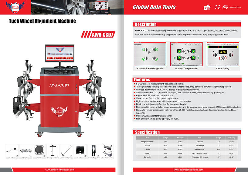 Aston® CCD Truck Wheel Alignment Machine AWA-CCD7