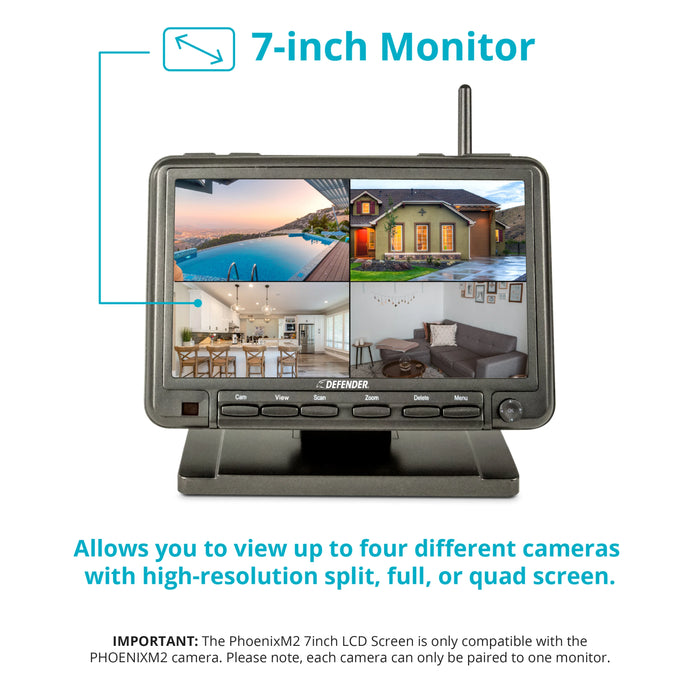 Defender PhoenixM2 Non-WiFi. Plug-In Power Security System with 3 Metal Cameras