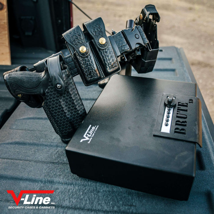 V-Line Tactical Heavy Duty Large Capacity Handgun Safe With Heavy Duty Lock Cover
