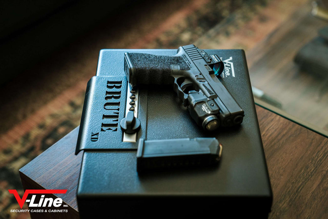 V-Line Tactical Heavy Duty Large Capacity Handgun Safe With Heavy Duty Lock Cover