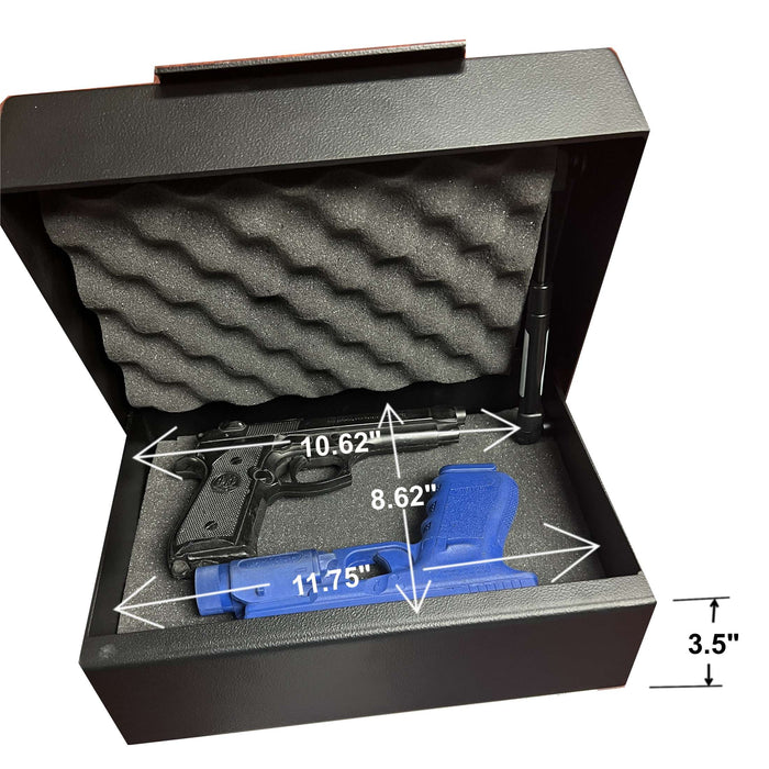 V-Line Tactical Heavy Duty Large Capacity Handgun Safe With Heavy Duty Lock Cover