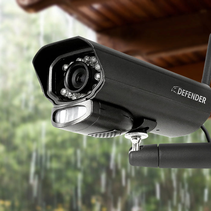 Defender PhoenixM2 Non-WiFi. Plug-In Power Security System with 3 Metal Cameras
