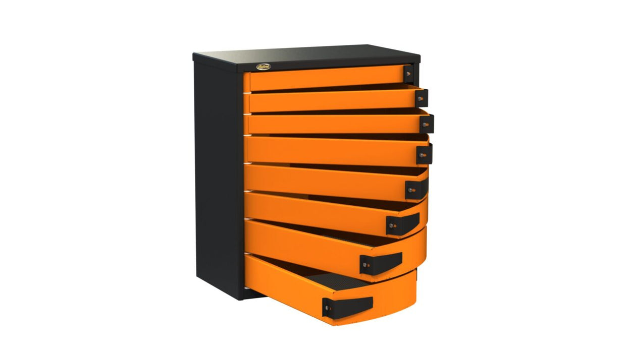 Swivel Service Body / Van Tool Box - 30" W x 34" H, 8 drawers