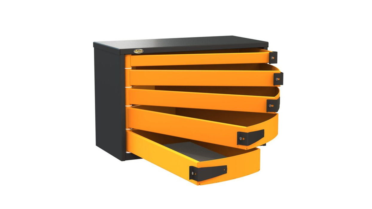 Swivel Service Body / Van Tool Box - 36" W x 24" H, 5 drawers