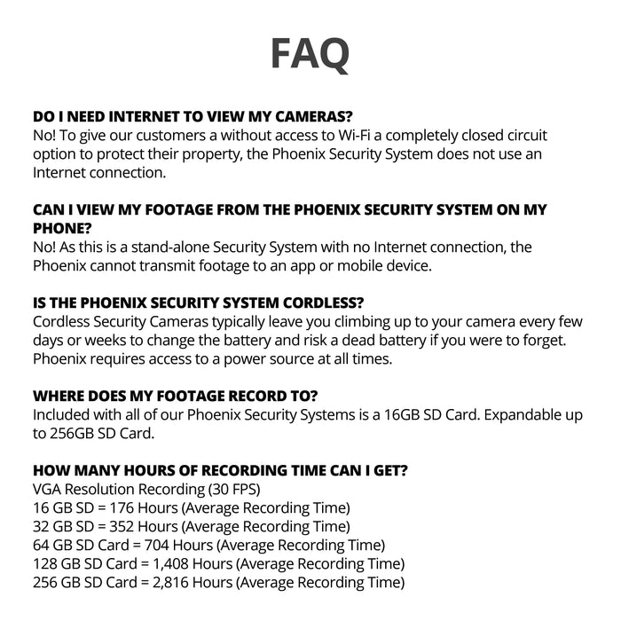 Defender PhoenixM2 Non-WiFi. Plug-In Power Security System with 3 Metal Cameras
