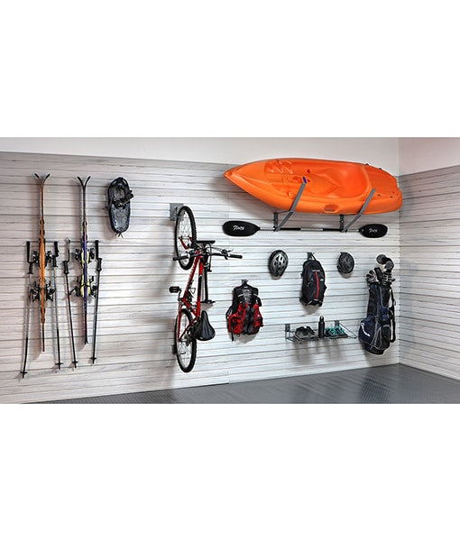 storeWALL 8′ Standard Duty Slatwall Case-Whitewood