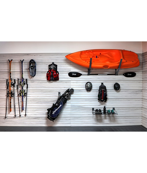 storeWALL 8′ Standard Duty Slatwall Case-Whitewood
